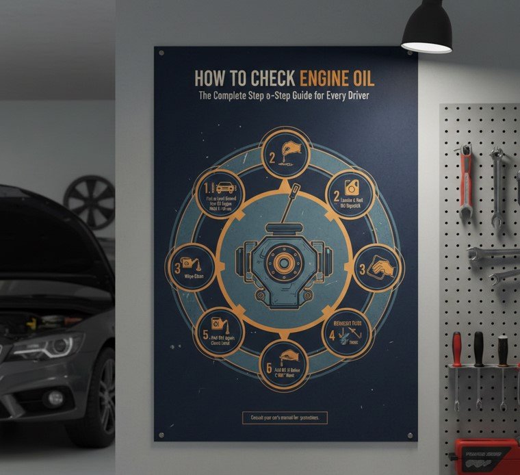 how to check engine oil