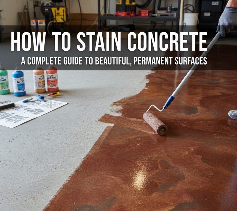 how to stain concrete