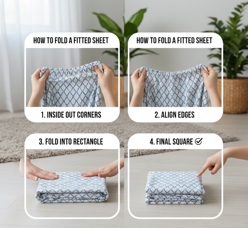 How to Fold a Fitted Sheet